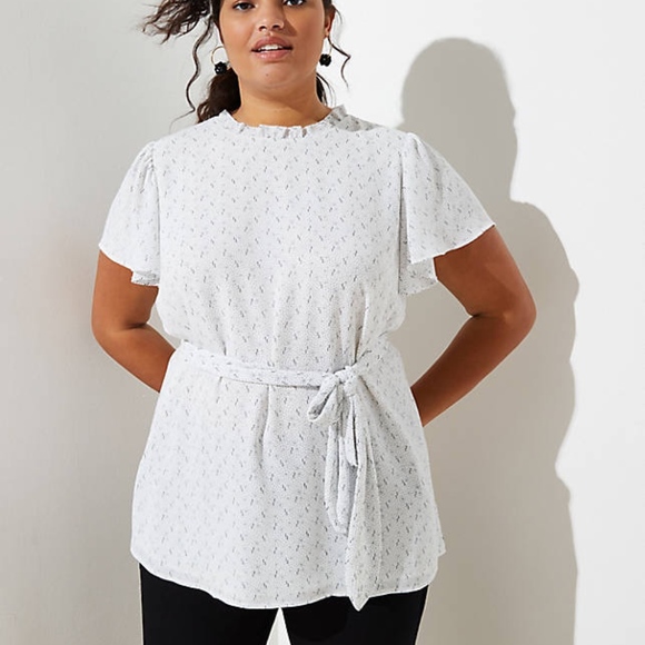 LOFT Tops - Loft Plus Tie Waist Blouse